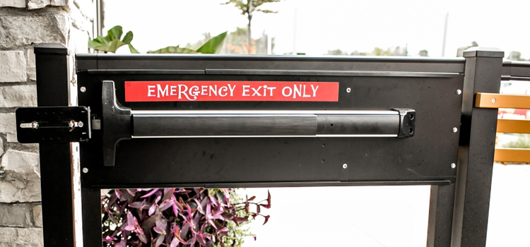 emergency push bar installation in Fullerton